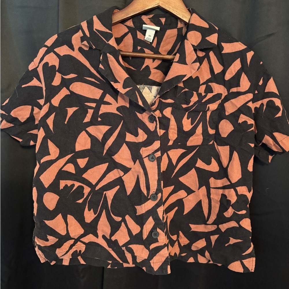 Black and Brown Button Down Shirt